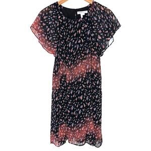 BCBGeneration Floral Babydoll Sheath Mini Dress Size Medium